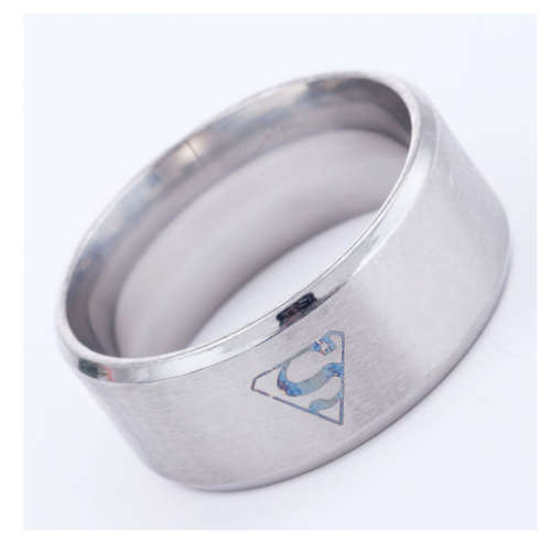 8mm SuperMan Unisex Ring  Titanium Stainless Steel IMPORTED Ring