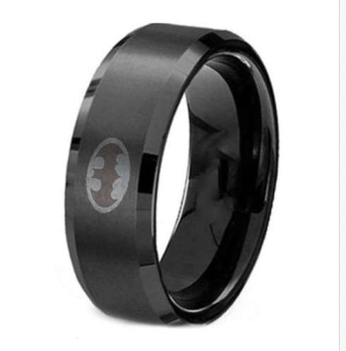 10mm  Imported  Batman Ring Unisex Stainless Steel Titanium Ring