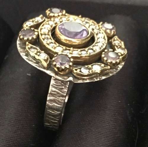 GENUINE 925 STERLING SILVER GEMSTONE  RING