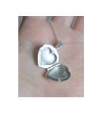 Sparkling Heart Shape Locket with 925 Sterling Silver Imported Filled Neck Chain