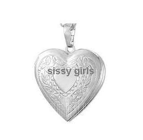 Sparkling Heart Shape Locket with 925 Sterling Silver Imported Filled Neck Chain