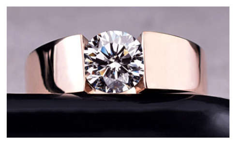 Fabulous 18ct Rose Gold Wedding/Engagement Ring Imported Filled Jewelry