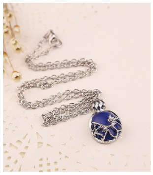 Dazzling Imported Blue Gemstone Pendant with Matching Neck Chain
