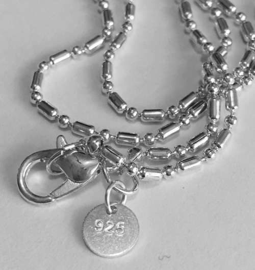 Fabulous 925 Sterling Silver Imported Filled Popcorn Neck Chain with 925 Marking