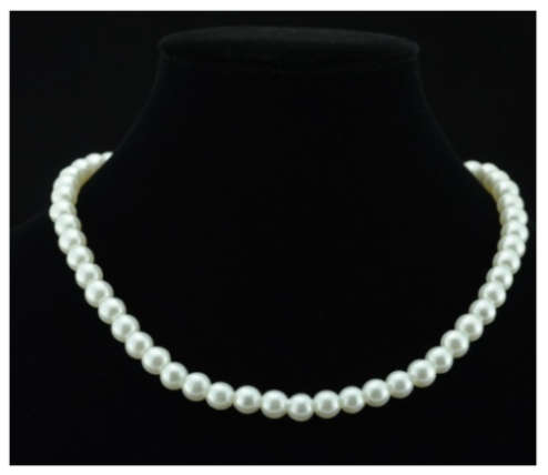 Classy Ileana One Strand Imported Cr.Pearl Neck Chain