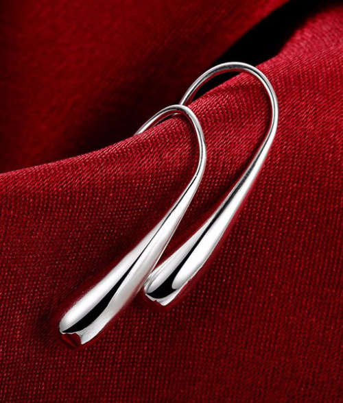 Unique 925 Sterling Silver -SISSYGIRLS-Filled Teardrop Earrings