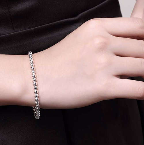 SUPER-B Petite 925 Sterling Silver Imported Filled Pearl Bracelet(local Stock)