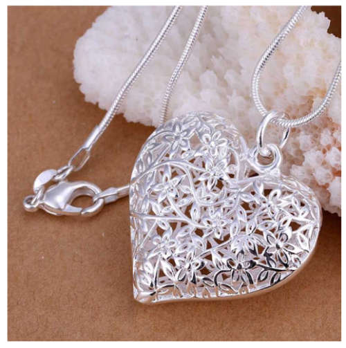 Lovely Heart Shape Pendant With Free Matching Neck Chain