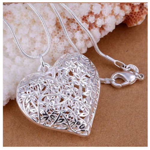 Lovely Heart Shape Pendant With Free Matching Neck Chain