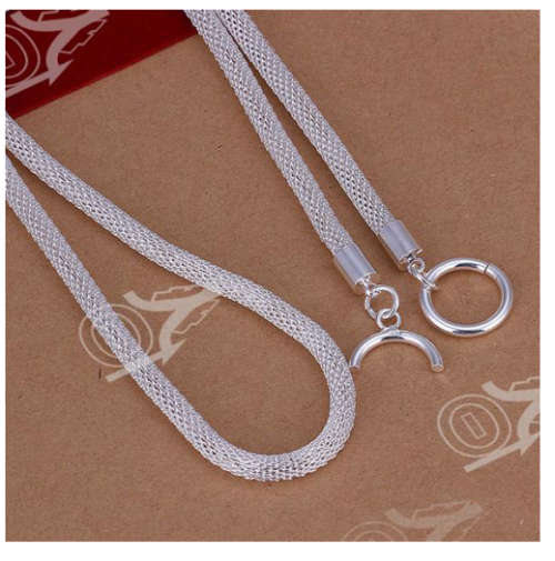 Attractive 925 Sterling Silver Mesh Imported Filled Neck Chain (Local Stock)
