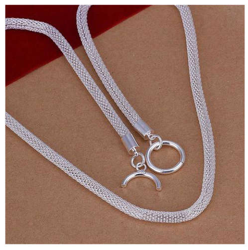Attractive 925 Sterling Silver Mesh Imported Filled Neck Chain (Local Stock)