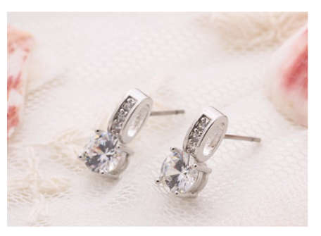 Petite Yet Sexy **SissyGirls** Sim.Diamonds Set in White Gold Filled Earrings