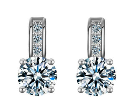 Petite Yet Sexy **SissyGirls** Sim.Diamonds Set in White Gold Filled Earrings