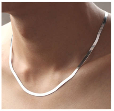 Elegant Unisex White Gold Imported Filled Neck Chain