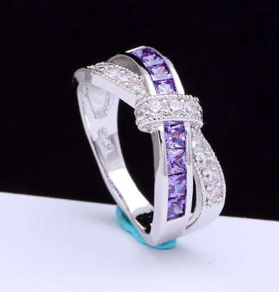 Beautiful Fashion Wedding/Engagement  White Gold Imported Filled Ring