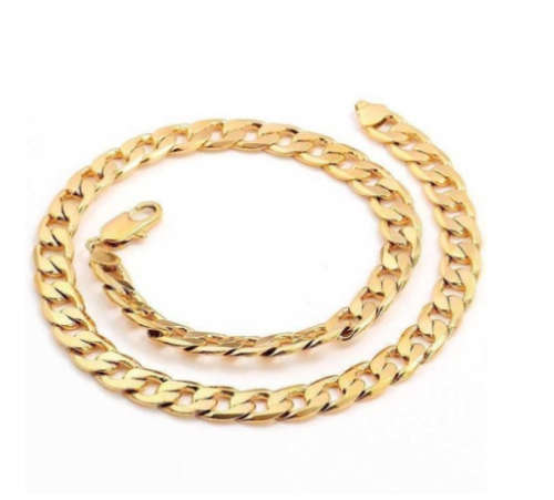 Quality Unisex 8mm 14K Yellow Gold Filled Imported Neck Chain