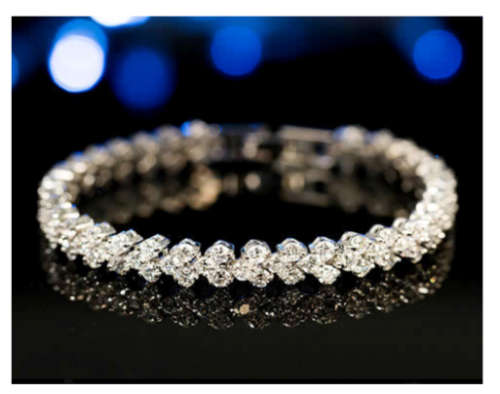 SuperB** New Arrival** (SISSY-GIRLS) Imported White Gold Filled Crystal Bracelet
