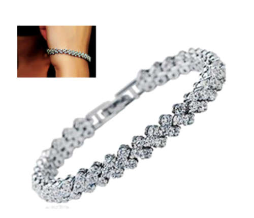 SuperB** New Arrival** (SISSY-GIRLS) Imported White Gold Filled Crystal Bracelet