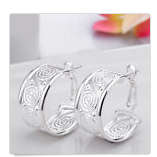 Attractive White Gold  Imported Filled Hoop Earrings