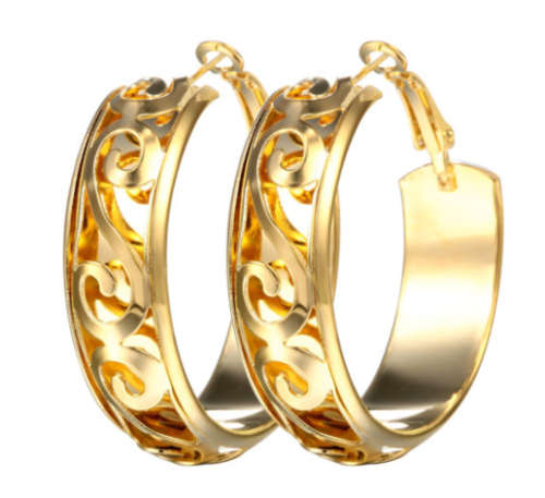 Dazzling **SissyGirls** Yellow Rolled Gold Imported   Earrings