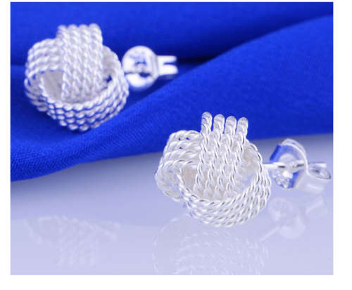 Petite Woven **SissyGirls** 925 Sterling Silver Imported Filled Earrings
