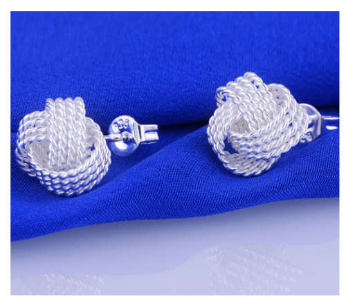 Petite Woven **SissyGirls** 925 Sterling Silver Imported Filled Earrings