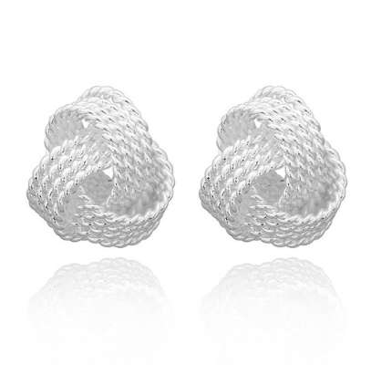Petite Woven **SissyGirls** 925 Sterling Silver Imported Filled Earrings