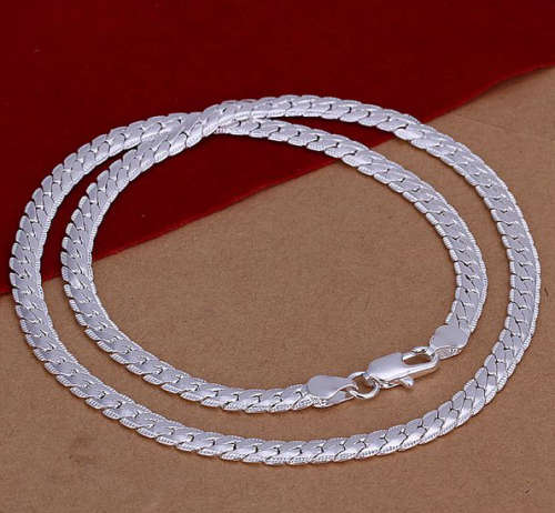 Sparkling Unisex (50cm) 925 Sterling Silver imported Filled Neck Chain  with 925 Marking