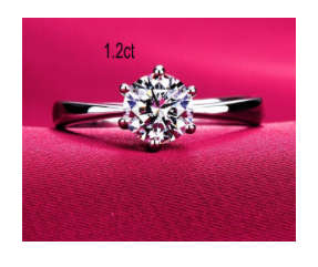 Popular 1.2ct Sim. Diamond Set in 925 Sterling Silver Imported Filled Ring