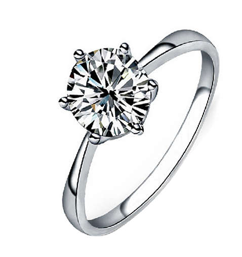 Popular 1.2ct Sim. Diamond Set in 925 Sterling Silver Imported Filled Ring