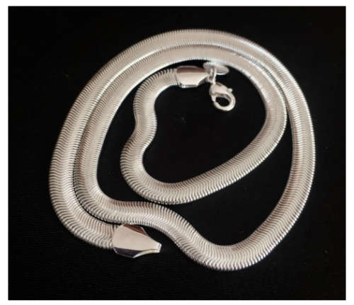 Fancy 925 Sterling Silver FishBone (46cm) Imported Filled Neck Chain