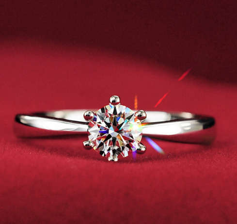 Popular 1.2ct Sim. Diamond Set in 925 Sterling Silver Imported Filled Ring