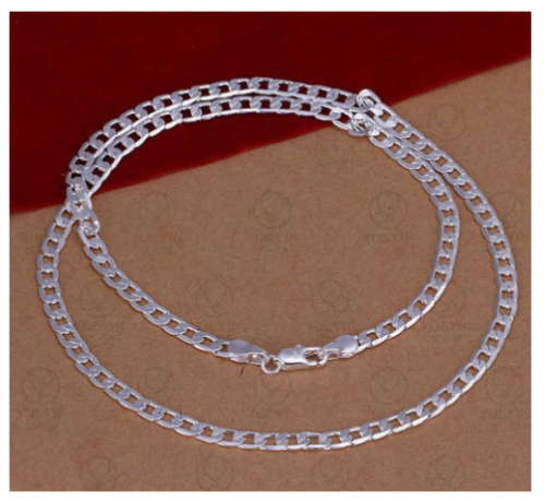 Flashing Unsex 925 Sterling Silver Imported Filled Neck Chain