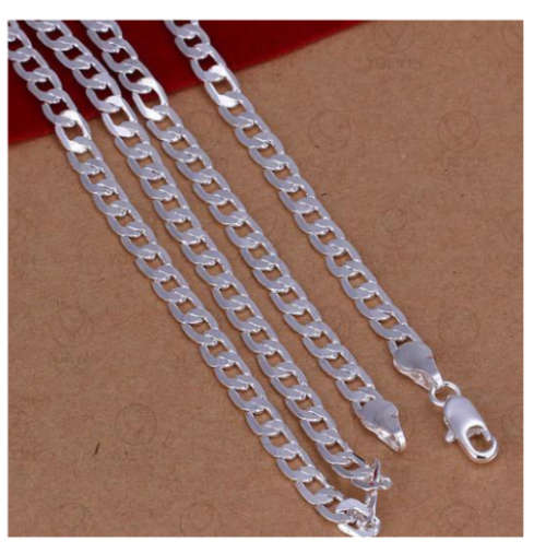 Flashing Unsex 925 Sterling Silver Imported Filled Neck Chain