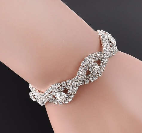 Elegant Deluxe  Rhinestone Crystal Bracelet Bangle