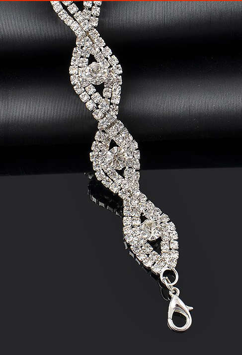 Elegant Deluxe  Rhinestone Crystal Bracelet Bangle