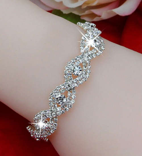 Elegant Deluxe  Rhinestone Crystal Bracelet Bangle
