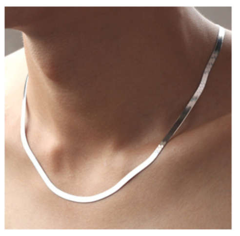 Elegant Unisex White Gold Imported Filled Neck Chain
