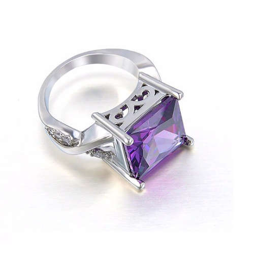 Attractive Imported Simulated Amethyst Ring