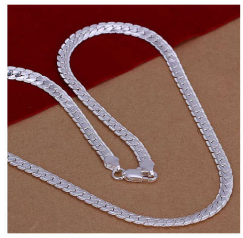 Sparkling Unisex (50cm) 925 Sterling Silver imported Filled Neck Chain with 925 Marking