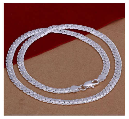 Sparkling Unisex (50cm) 925 Sterling Silver imported Filled Neck Chain with 925 Marking