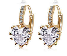 Fantastic Cr.Diamonds Set in Yellow Rolled Gold Imported Earrings
