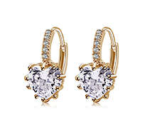 Fantastic Cr.Diamonds Set in Yellow Rolled Gold Imported Earrings