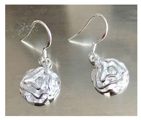 Stylish 925 Sterling Silver Imported Filled Rose Drop Earrings