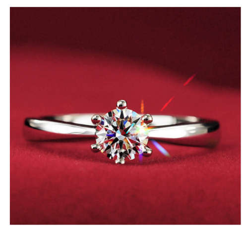 Popular 1.2ct Sim. Diamond Set in 925 Sterling Silver Imported Filled Ring