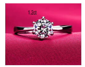 Popular 1.2ct Sim. Diamond Set in 925 Sterling Silver Imported Filled Ring