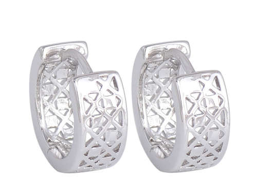 Nice Unique Round Hoop 925 Sterling Silver Imported Filled Earrings