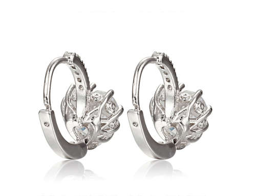 Attractive Sim. White Rolled Gold Imported Diamond Earrings