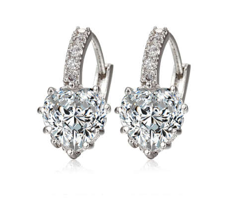 Attractive Sim. White Rolled Gold Imported Diamond Earrings