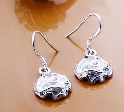 Stylish 925 Sterling Silver Imported Filled Rose Drop Earrings